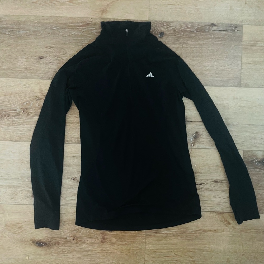 Women's adidas 1/4 Zip Climalite Pullover 
Black - Small